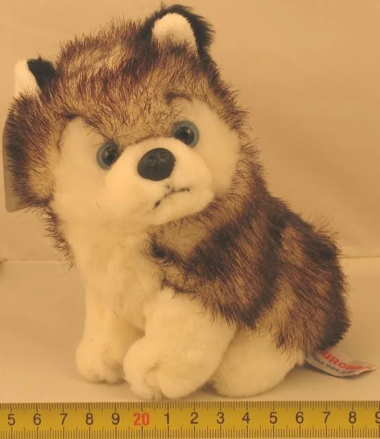 1) Plush bear 2) Plush dog
