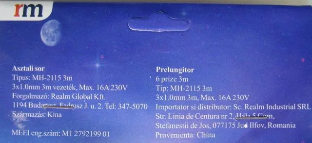 Extension lead "Asztali sor-Prelungitor"