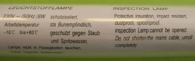 Portable lamp "Fénycsöves szerelőlámpa"
