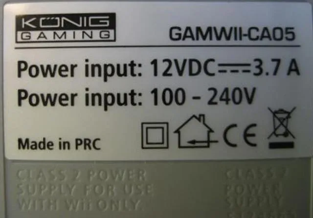 Mains adaptor "220 V AC Adaptor"