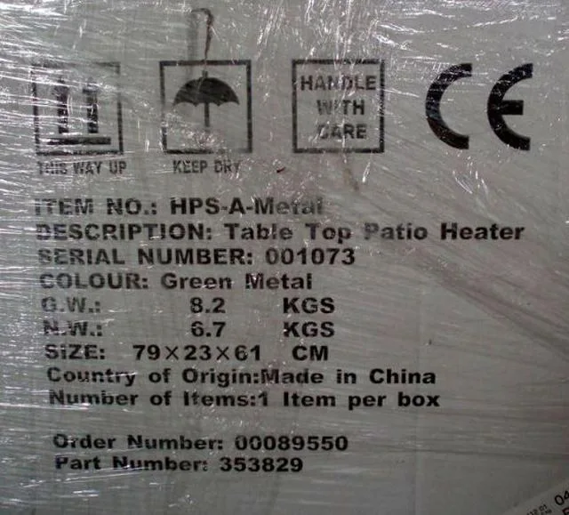 Patio heater "Table Top Patio Heater"