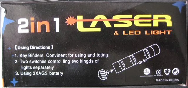 Laser pointer "Key-ring 2 in Laser & Led Light"