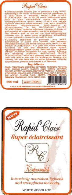 Skin lightening product