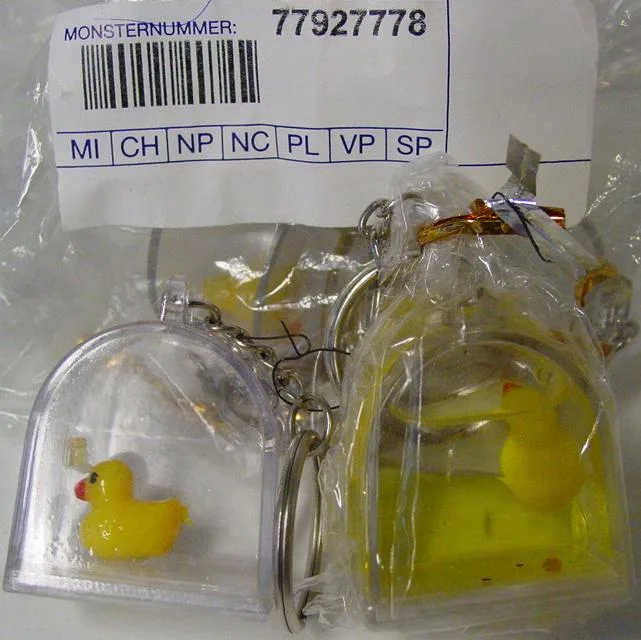 Key ring duck aquarium and water dolphin