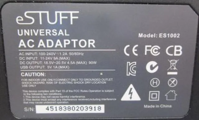 Universal AC adaptor