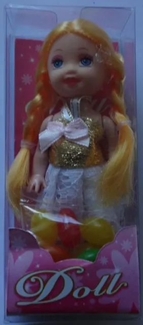 Plastic doll with sweets