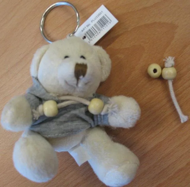 Key ring with soft toy (teddy bear)