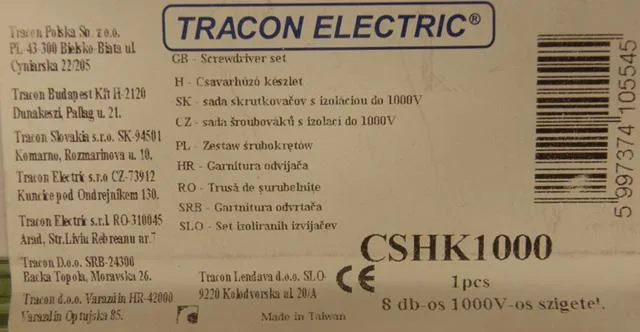 Screwdrivers and voltage tester set