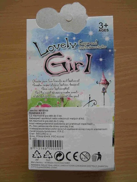 Plastic doll with accessories