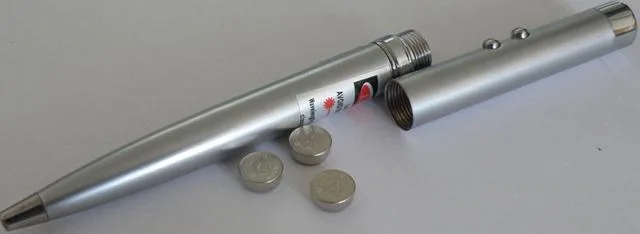 Pen with laser pointer