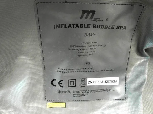 Inflatable spa
