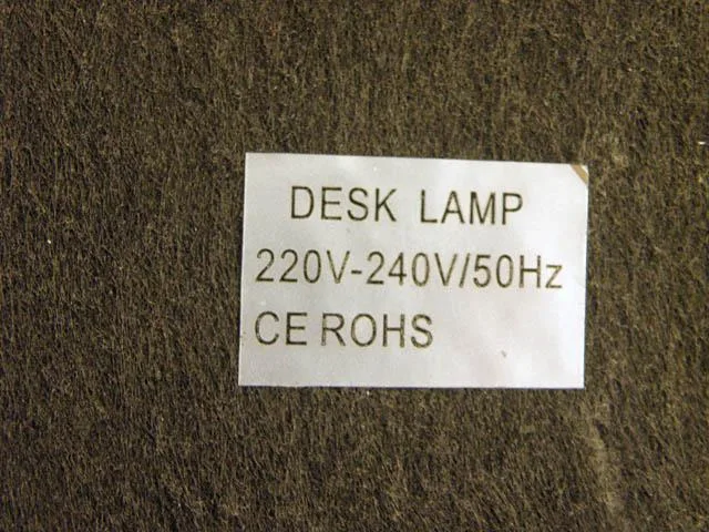 Fluorescent desk lamp