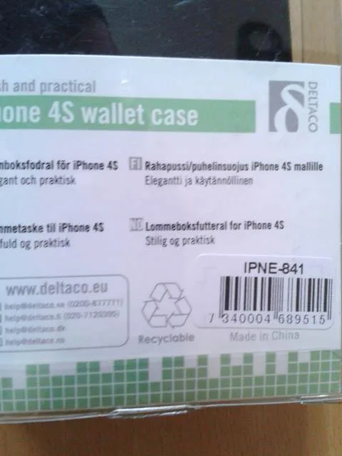 Wallet case for smartphones