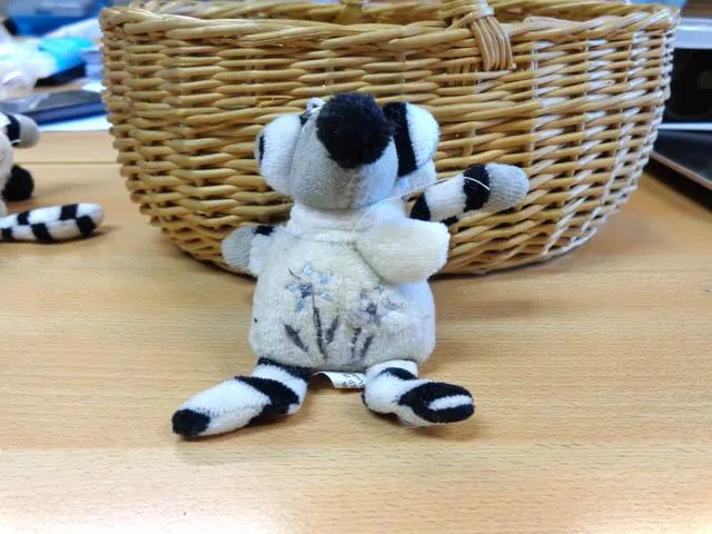 Key-ring with soft toy