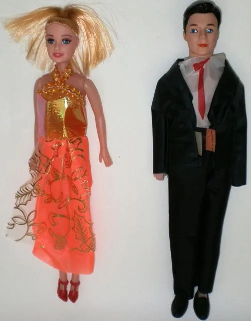 Set of plastic dolls