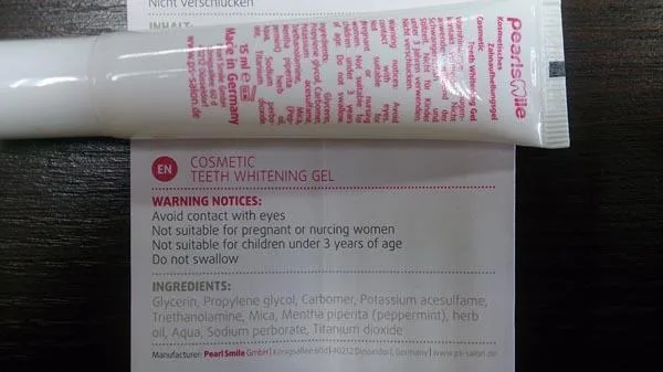 Teeth whitening gel