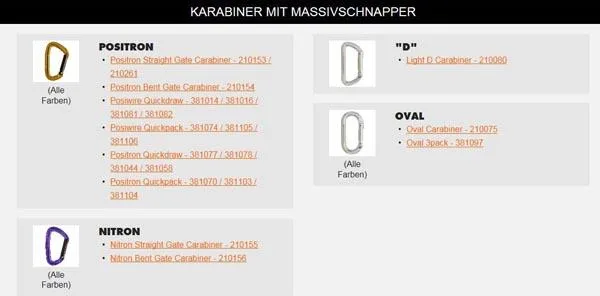 Carabiner / quickdraw