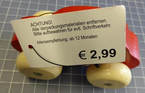 Wooden toy car