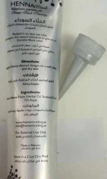 Henna body colour