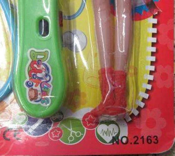Plastic doll with doctor set