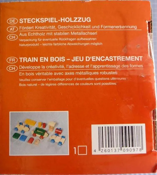 Wooden toy train