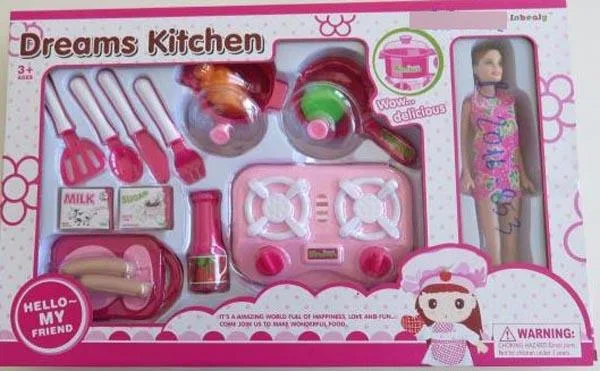 Kitchen play set with doll