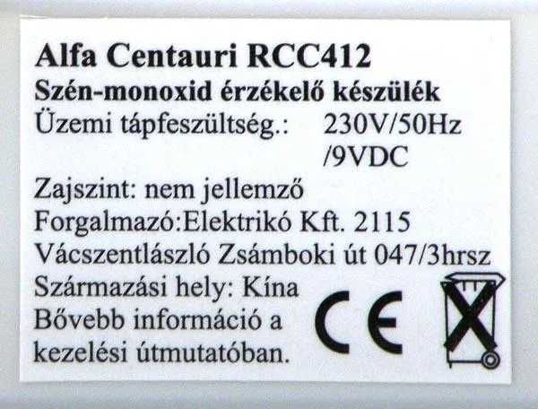 Carbon monoxide detector