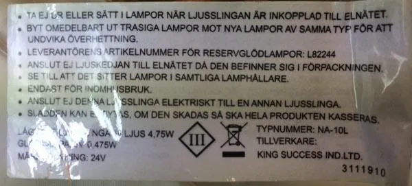 Lighting chain