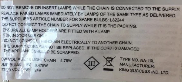 Lighting chain