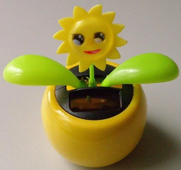 Solar plastic flower