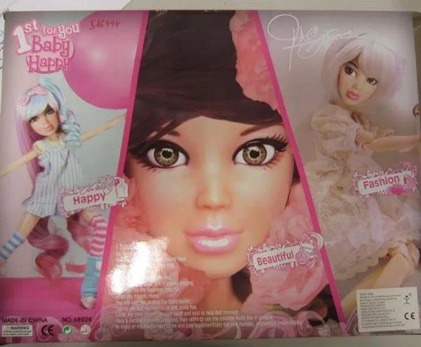 Plastic doll with accessories