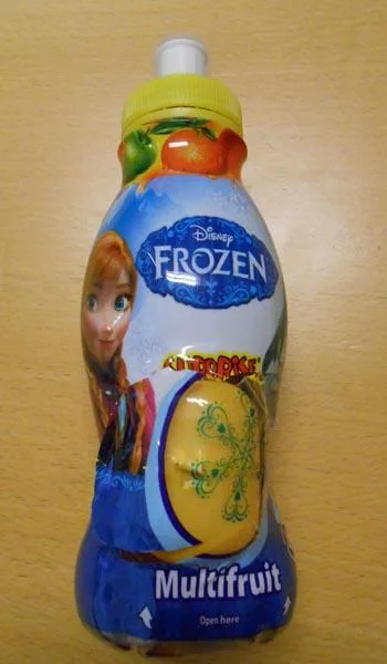Juice bottle with surprise toy