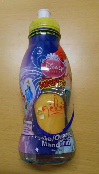 Juice bottle with surprise toy