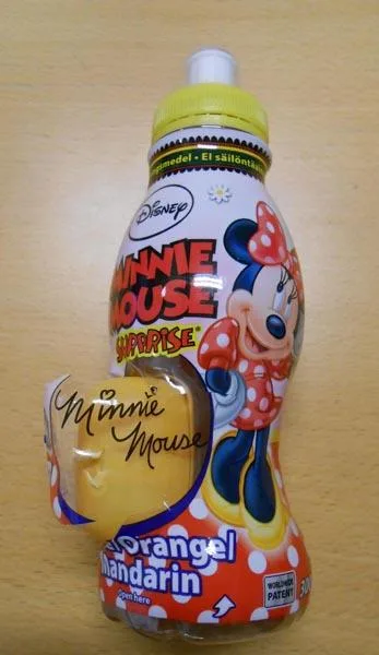 Juice bottle with surprise toy