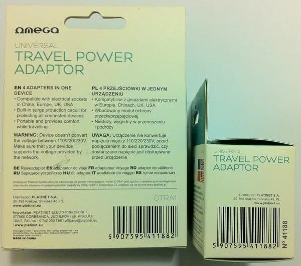 Travel plug adaptor