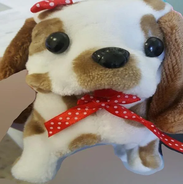 Plush dog with light and sound