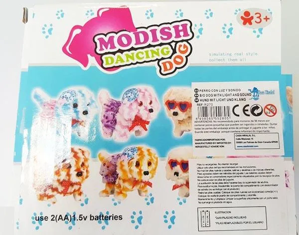 Plush dog with light and sound