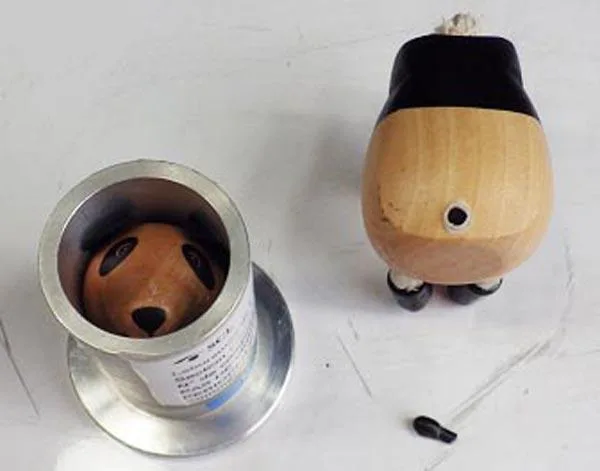 Wooden toy with DVDs