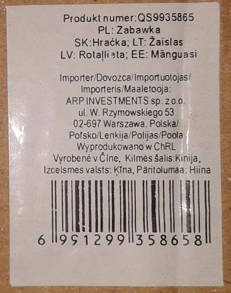 Plastic doll with accessories