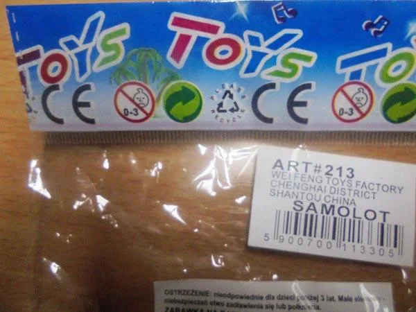 Plastic toy aeroplane