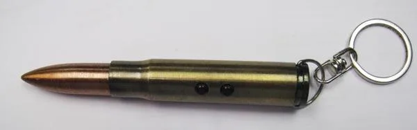 Key-ring with LED light and laser