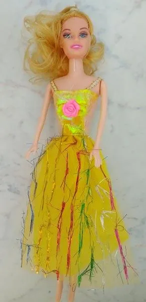 Plastic doll with accessories