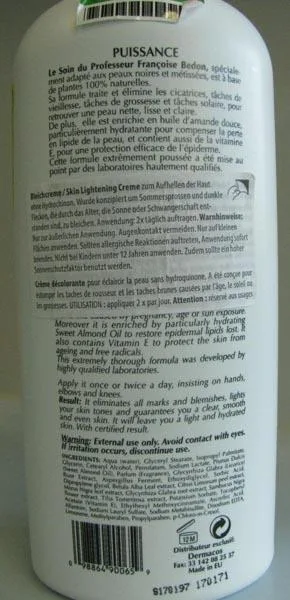 Skin lightening cream