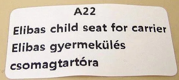 Child’s bicycle seat