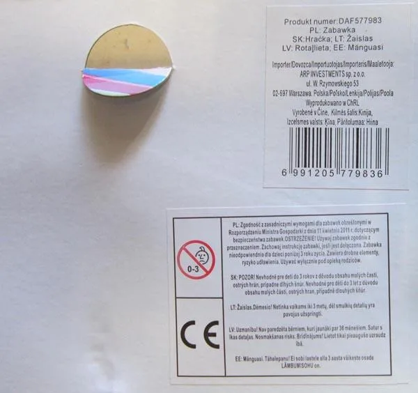 Plastic rattle toy