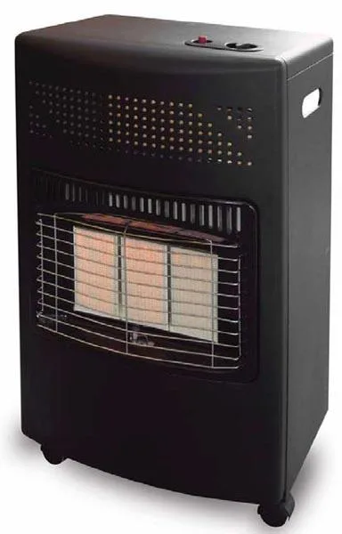 Portable gas heater with gas regulator