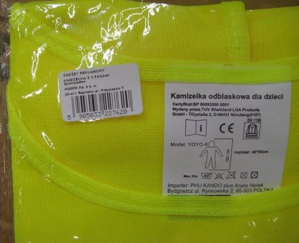 High visibility vest