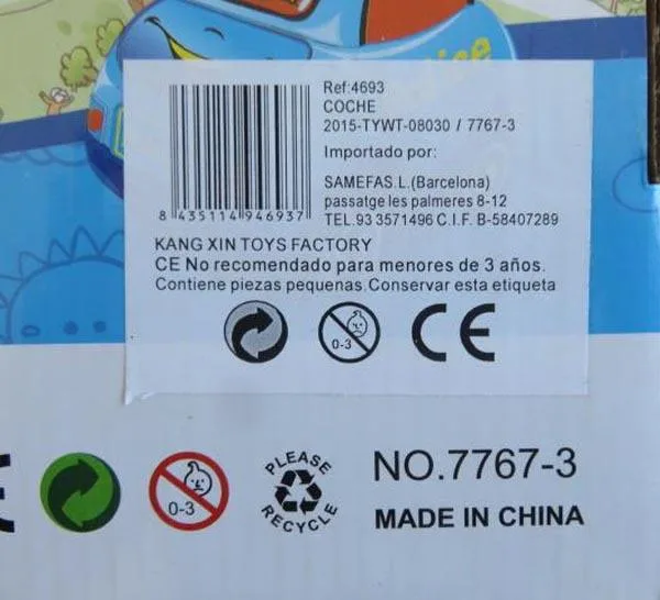 Toy plastic cars