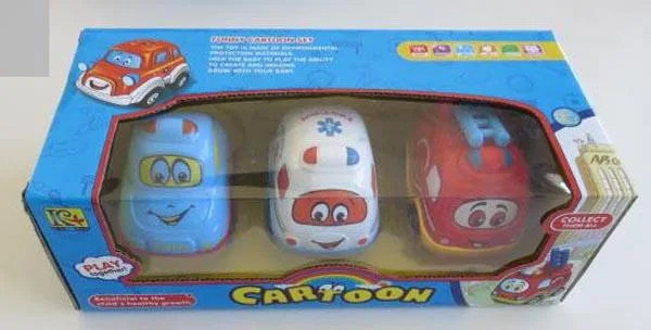 Toy plastic cars