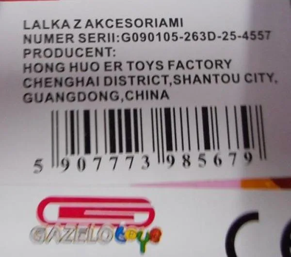 Set of plastic dolls